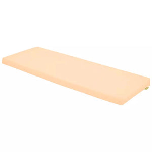 Outdoor bench pad displayed on patio seating