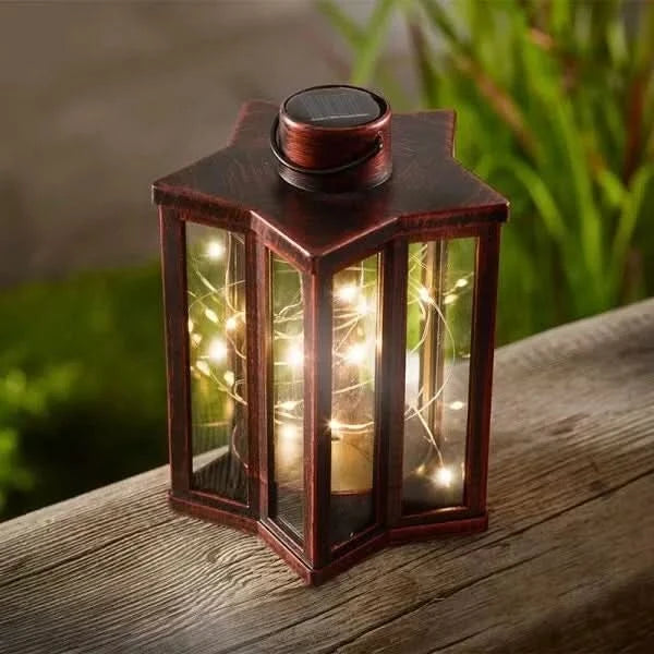 Waterproof solar LED lantern set