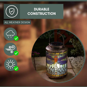 solar powered dragonfly garden light decoration