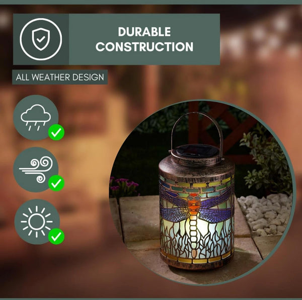 solar powered dragonfly garden light decoration