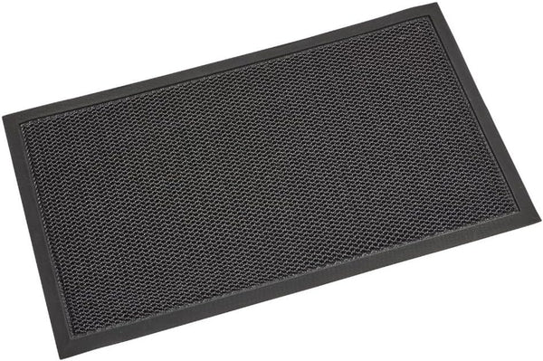 Weather-resistant grey and black entrance mat