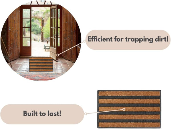 Weather-resistant coir doormat
