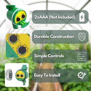 Electronic tap timer installed on garden water supply