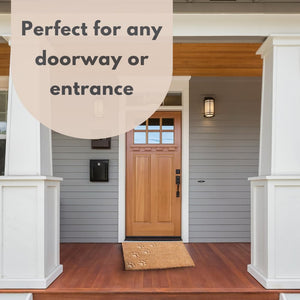 Weather resistant entrance mat with paw print pattern