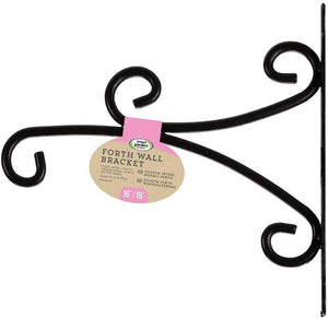 Curved outdoor plant hanger with weatherproof finish