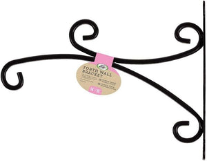 Wall mounted bracket for hanging baskets