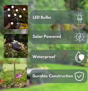 Cool white LED starburst light for outdoor landscaping