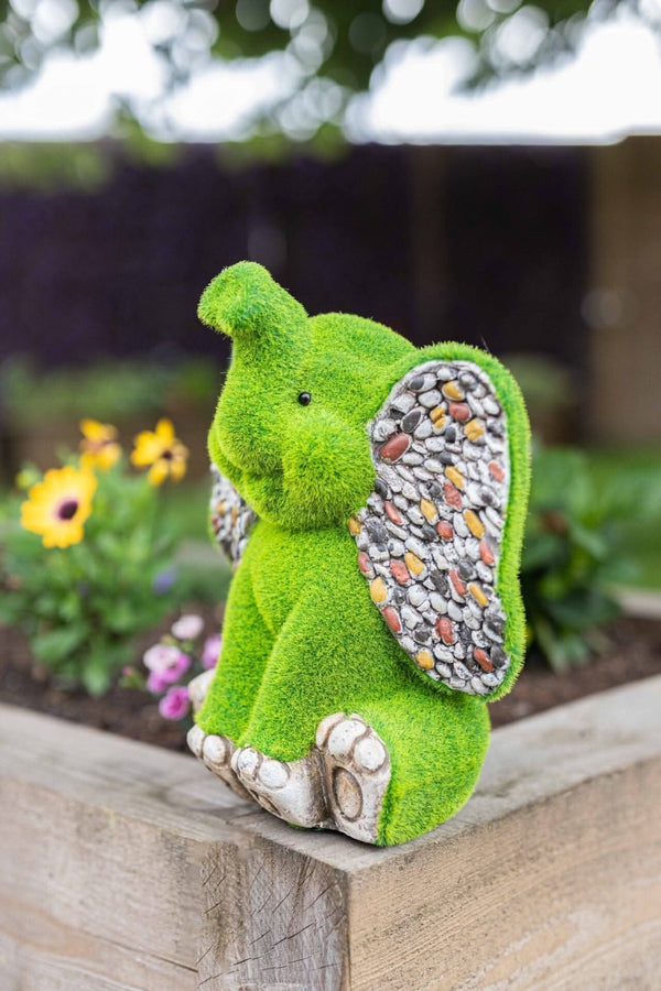 Weatherproof resin elephant garden statue