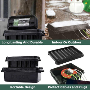 Outdoor junction box for power connections.