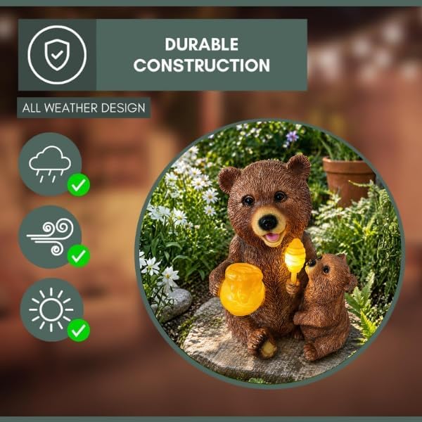 Weatherproof resin garden animal statue
