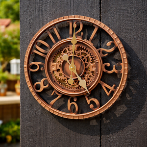 30cm open face weatherproof wall clock
