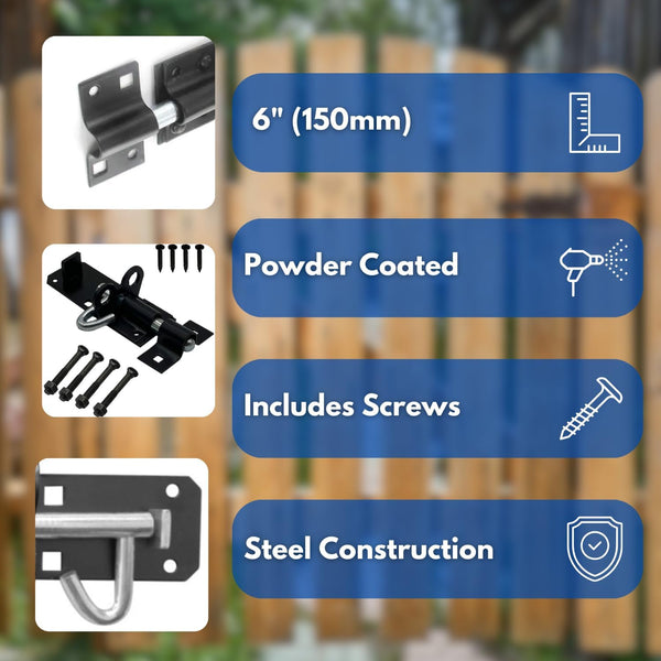 Weather resistant gate bolt latch