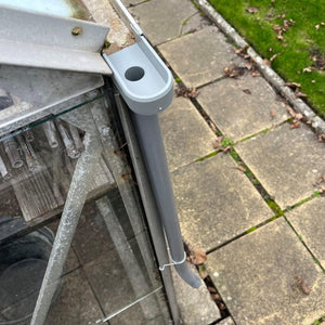 Weatherproof greenhouse gutter accessories