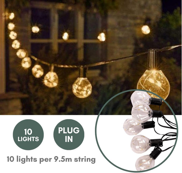 Decorative outdoor LED lights for evening entertaining.