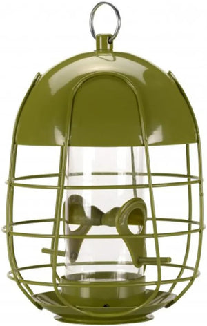 Hanging bird seed feeder for garden birds
