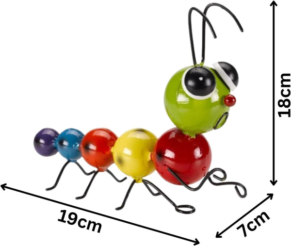 Colourful caterpillar wall decoration for garden