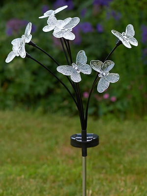 butterfly garden ornaments with solar lights