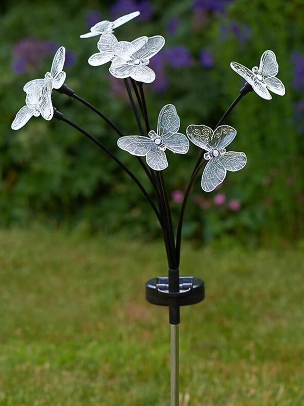 butterfly garden ornaments with solar lights
