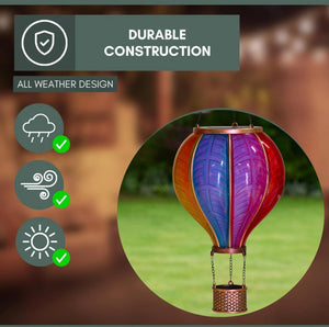 Weatherproof solar lantern for patio and balcony décor