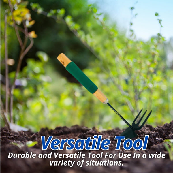 Garden weed removal tool with comfort grip