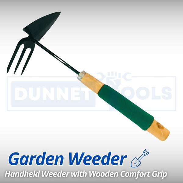 Double ended weed remover gardening tool