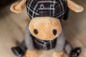 Decorative novelty cow door stop for home interiors