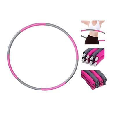 Foam padded weighted hula hoop for home fitness workouts
