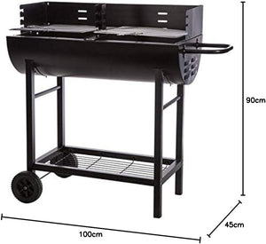 family size charcoal barbecue grill for outdoor cooking