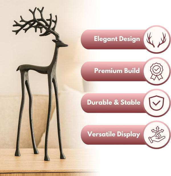 white cement reindeer figurines for shelves