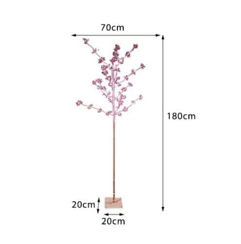 6ft LED Christmas twig tree shown indoors