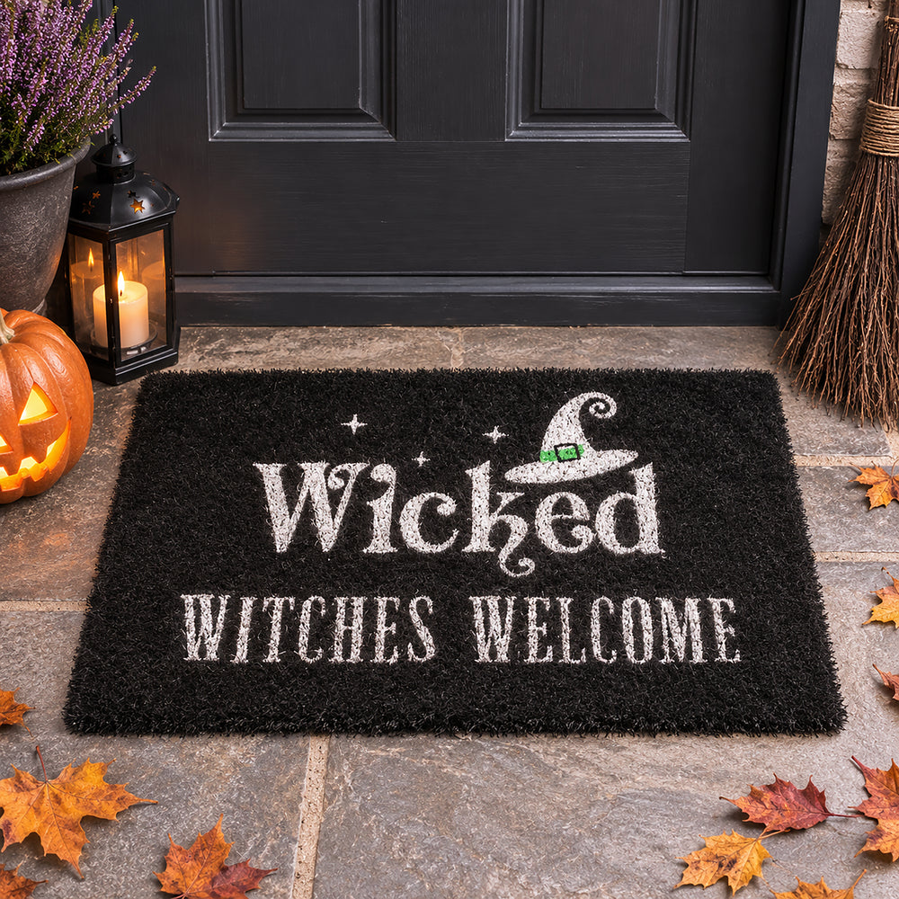 Wicked Witches Welcome coir door mat