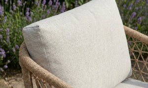 Outdoor sofa with double coffee tables