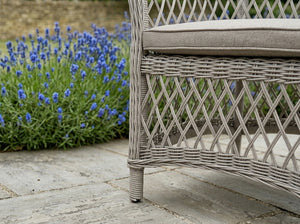 Greige wicker balcony furniture