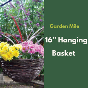 wicker hanging plant pot