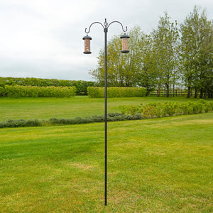 Decorative bird feeding pole for garden wildlife