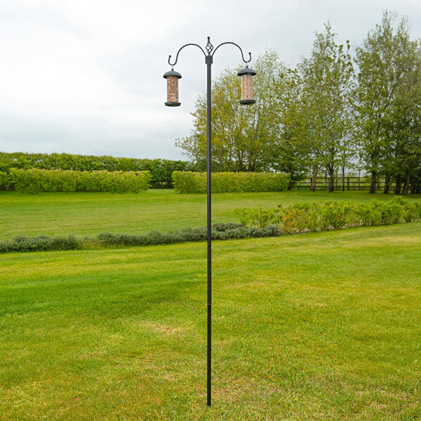 Decorative bird feeding pole for garden wildlife