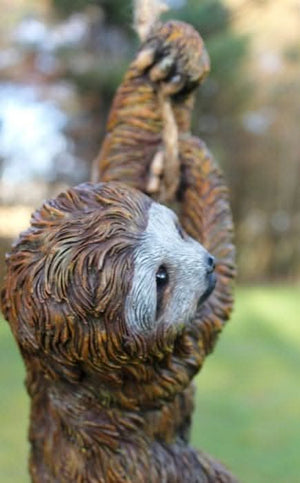 Cute sloth resin garden statue