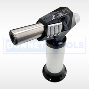 Portable gas blow torch with flame control knob