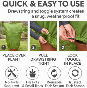 Garden fleece cover protecting flowers during cold weather.