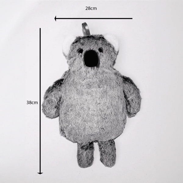Warm plush hot water bottle for pain relief