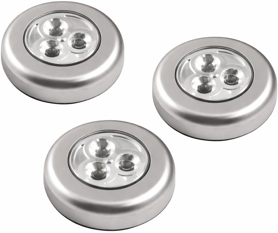 Wireless white LED push light.