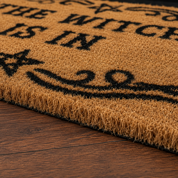 Decorative witch welcome mat