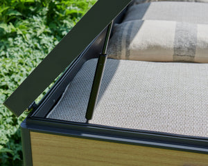 Wood effect patio storage box