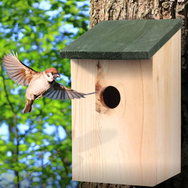 Firwood bird nesting box measuring 13 x 12 x 21cm