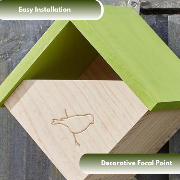 Weather-resistant bird house for small wild birds