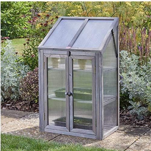 Wooden three tier cold frame mini greenhouse
