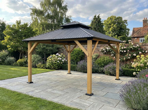 Large cedar wood garden gazebo