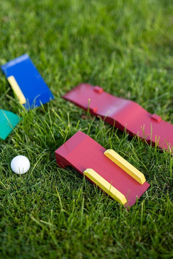 Children's indoor and outdoor wooden golf set