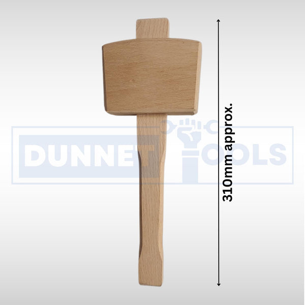Wooden woodworking hammer for chiselling tasks