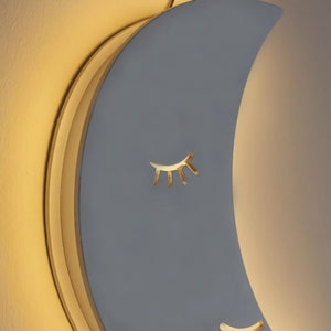 Wooden moon lamp for nursery and bedtime lighting